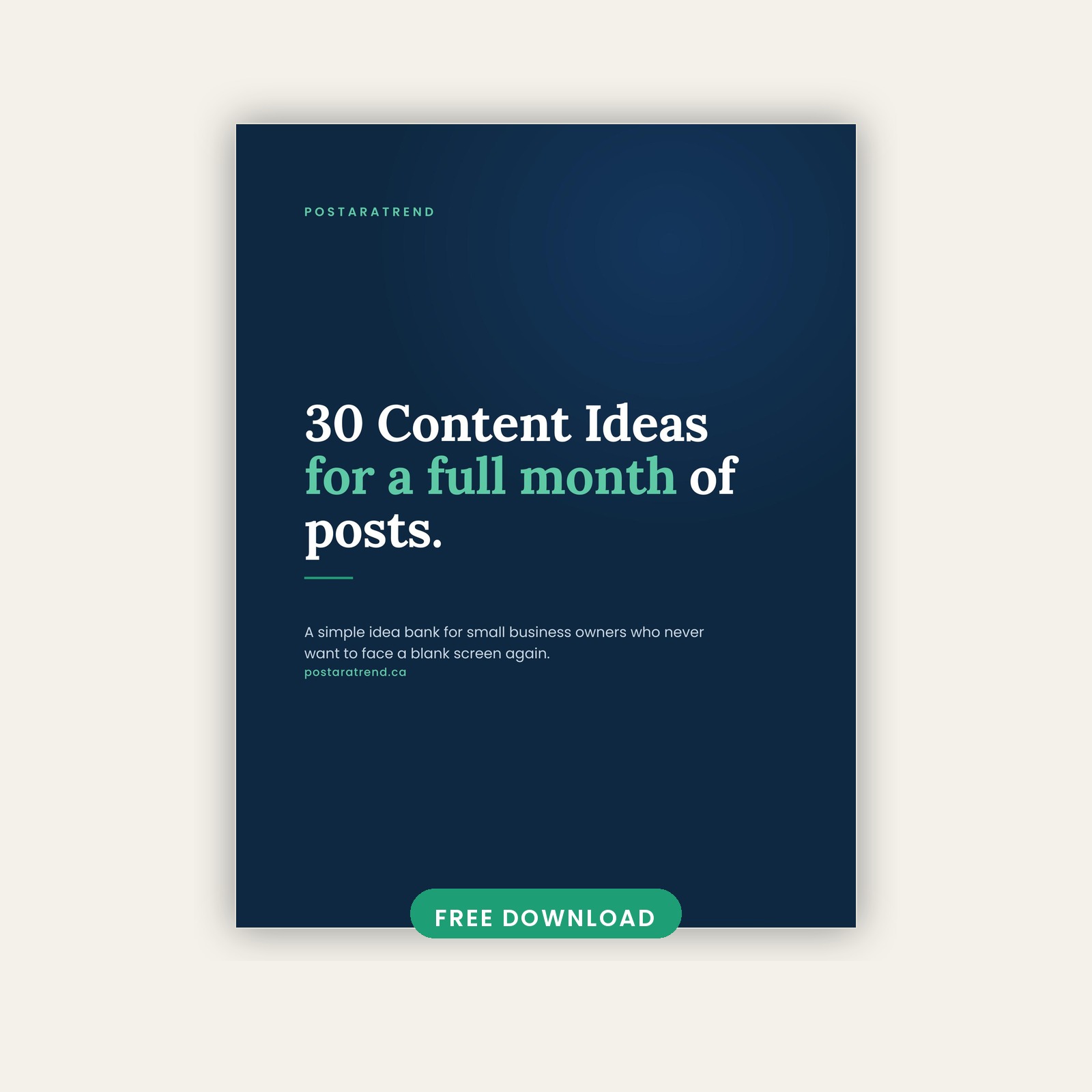 30 Content Ideas — free download