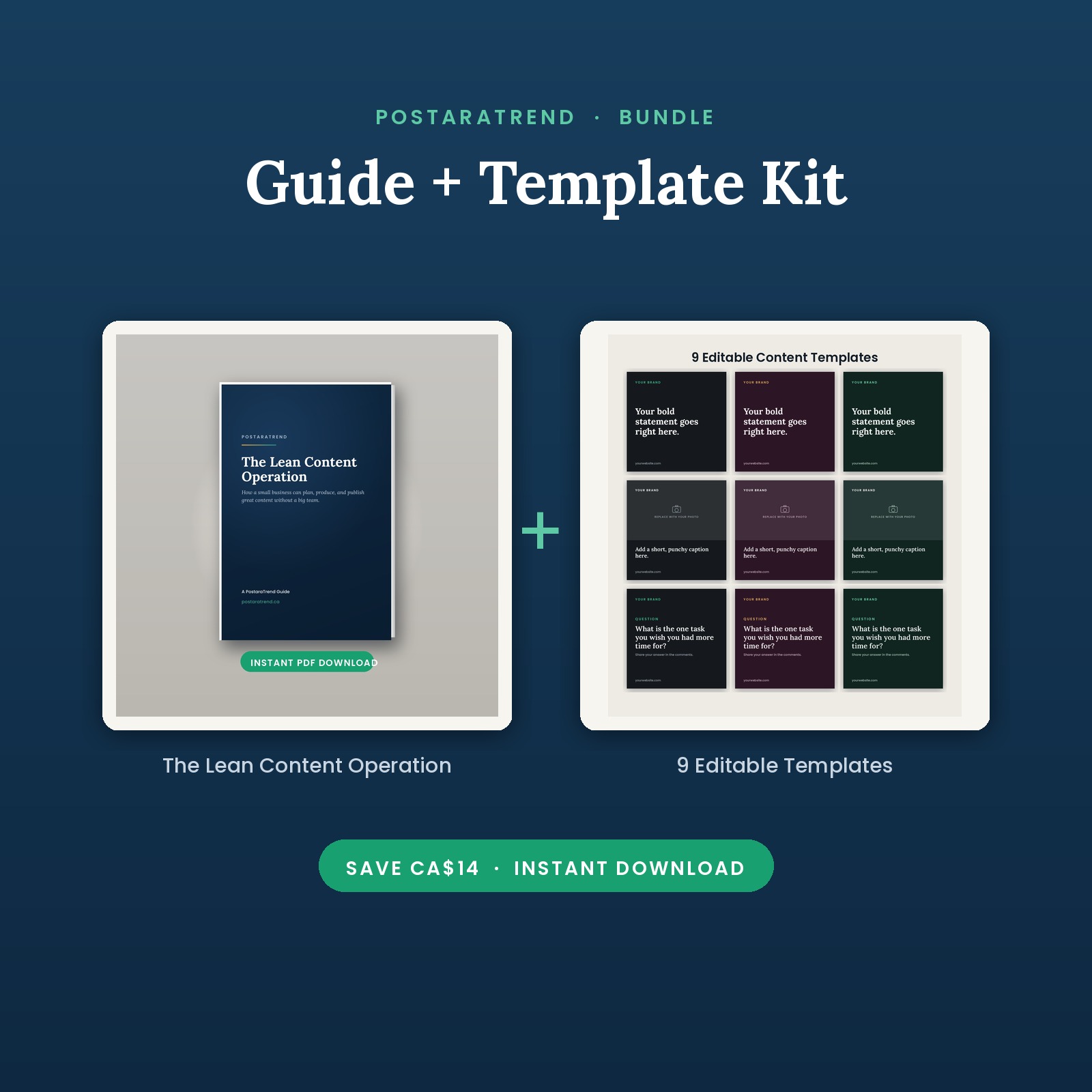 The Lean Content Operation guide plus the Content Template Kit bundle