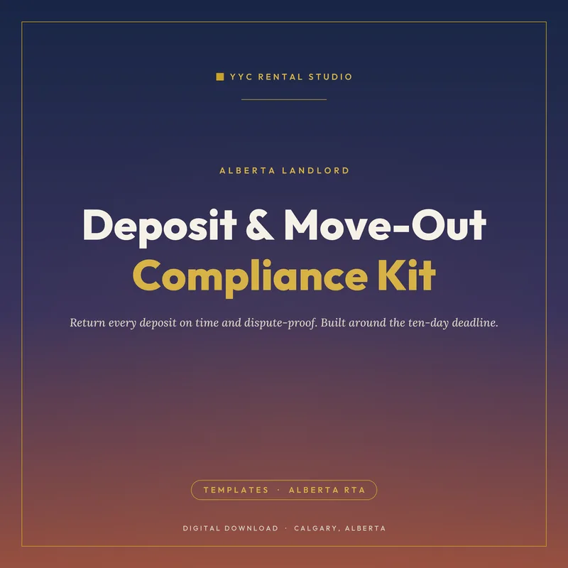Alberta Deposit and Move-Out Compliance Kit — statement of account and ten-day deadline tracker