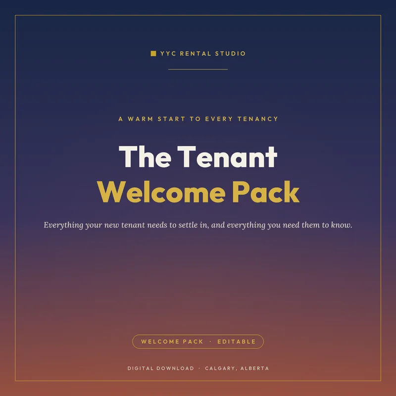Tenant Welcome Pack — welcome letter, house rules, home info sheet, and contacts